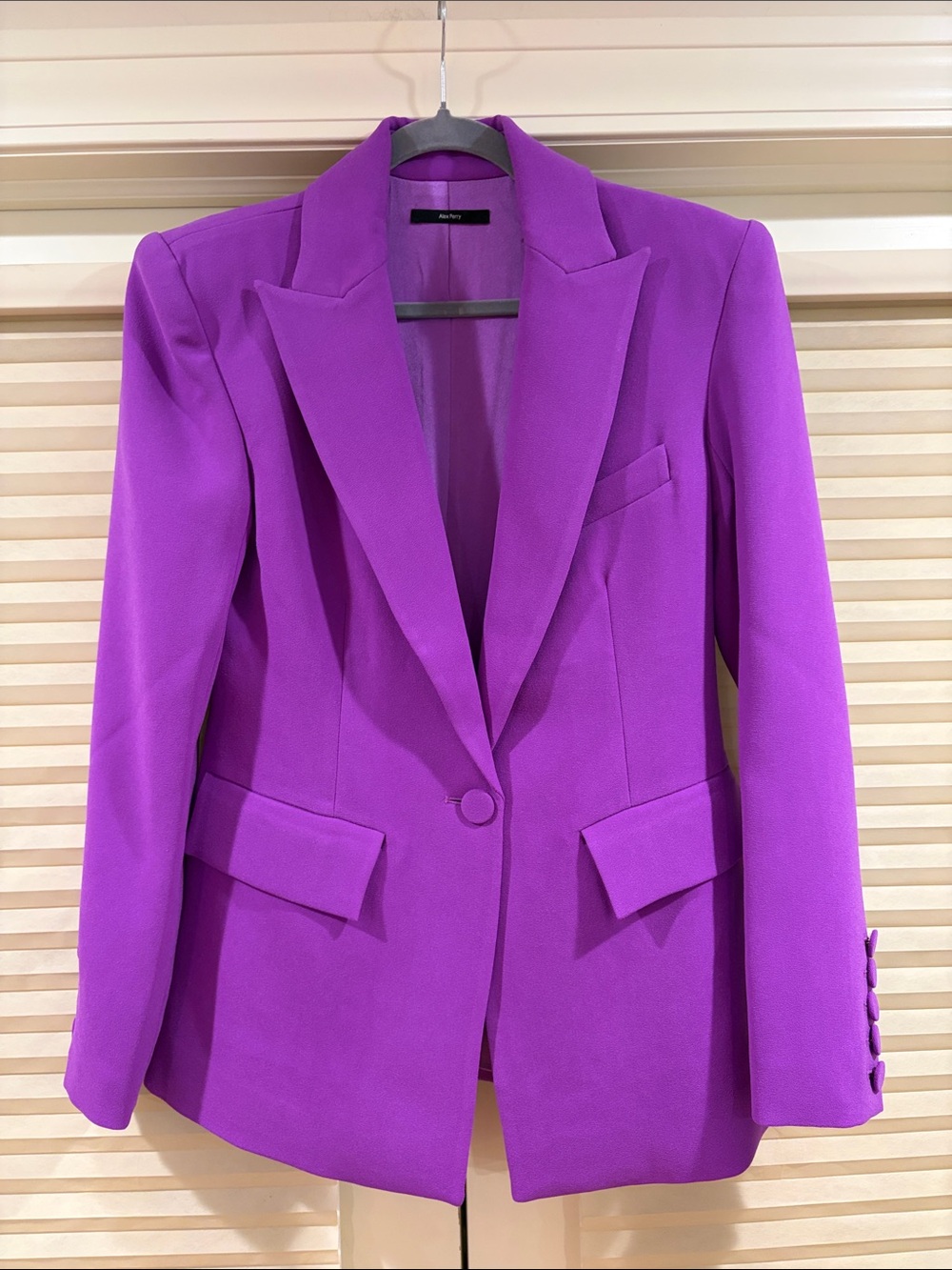 NWOT Alex Perry Vibrant Purple Single-Button Blazer, Size US 6